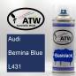 Preview: Audi, Bernina Blue, L431: 400ml Sprühdose, von ATW Autoteile West.